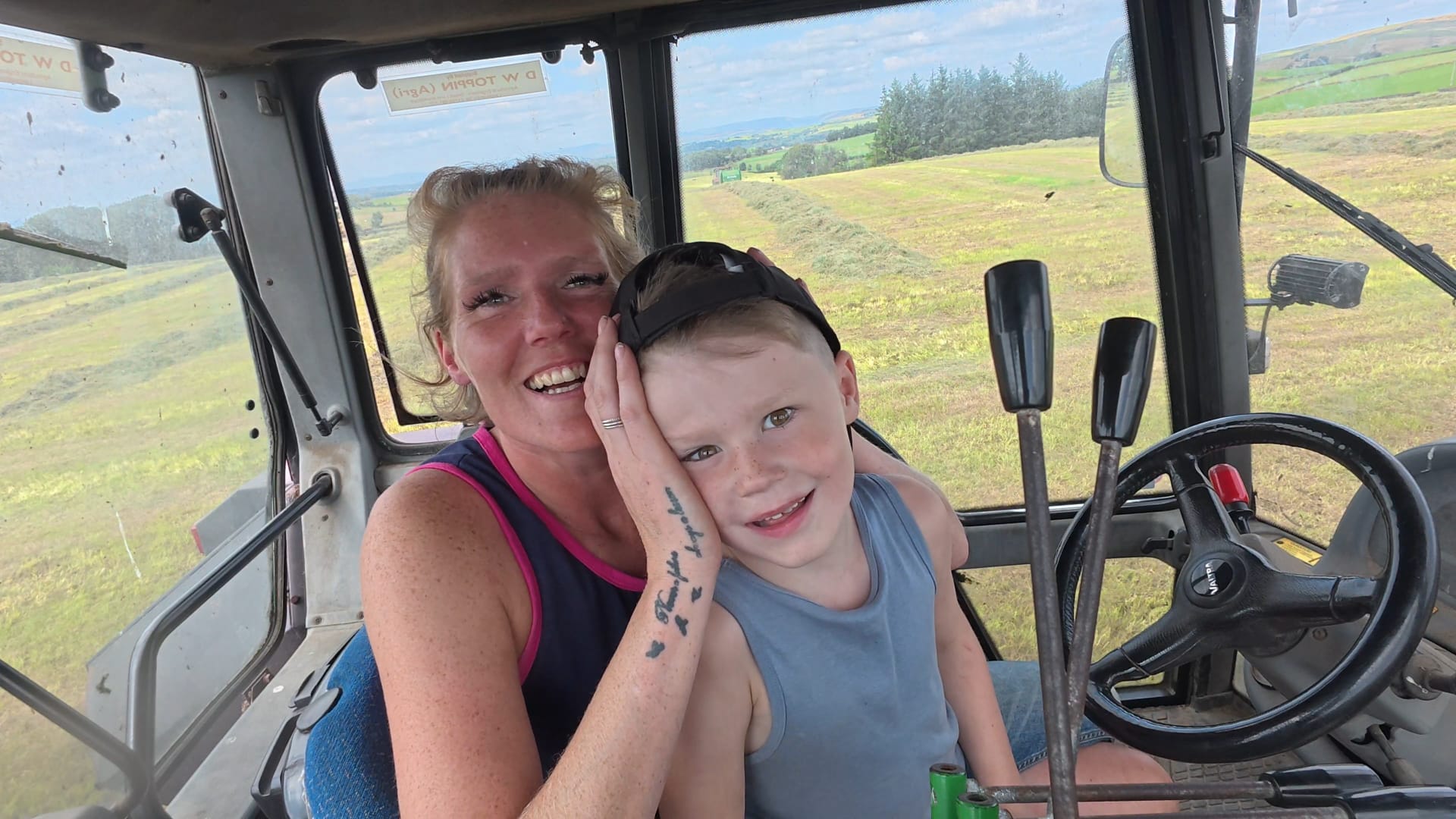 Family life in the tractor cab